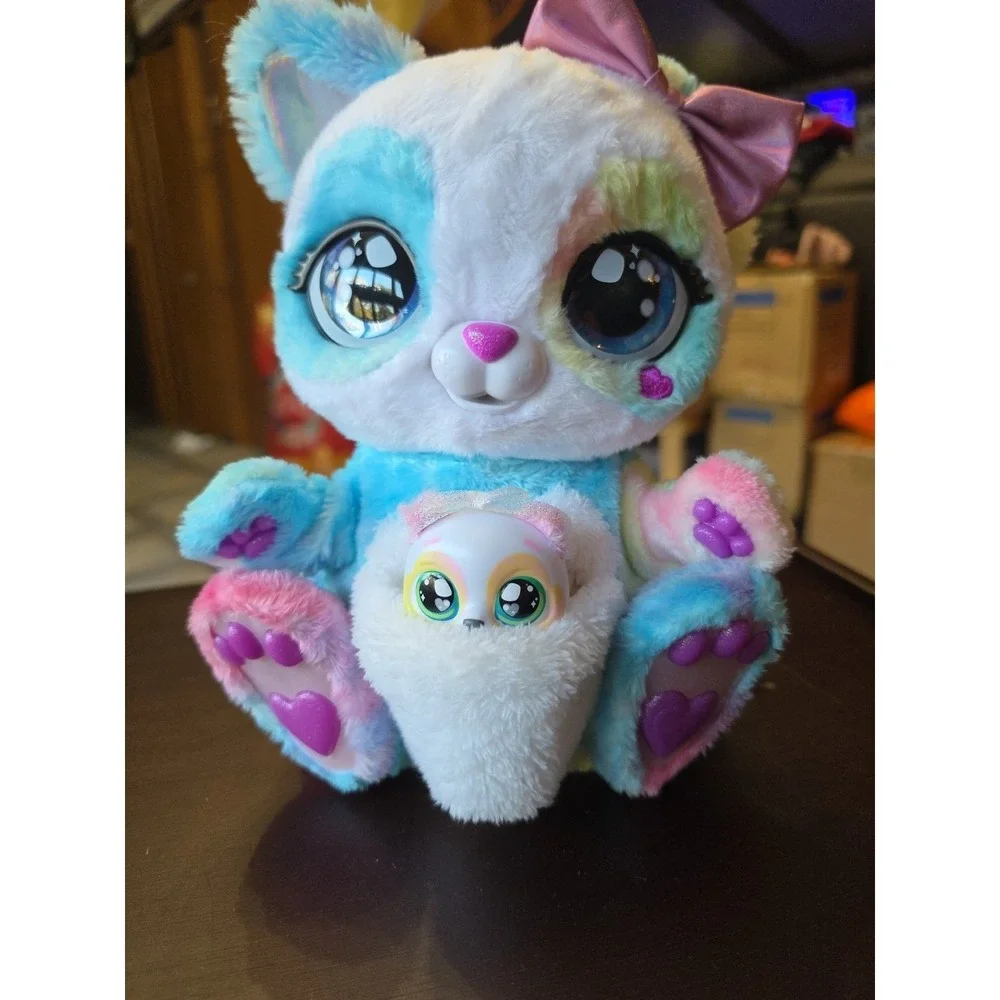 Peek-A-Roo, Interactive Rainbow Plush Toy & Baby with Bonus Bows Actions‎ Sounds